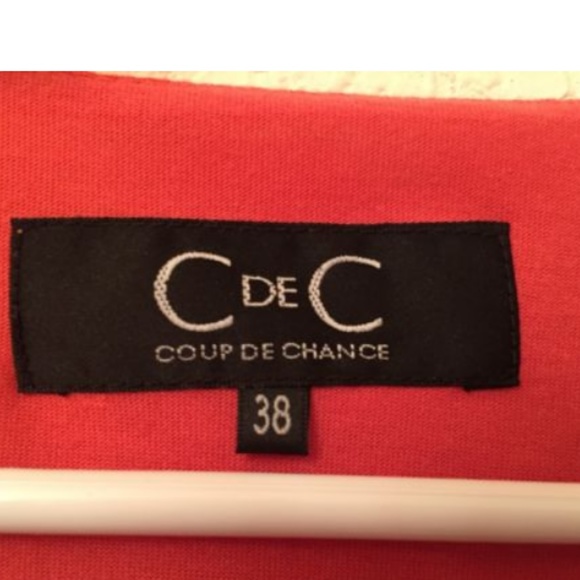 CoupDeChance Floral Pattern S/S peasant top Sz 38 - Picture 4 of 5